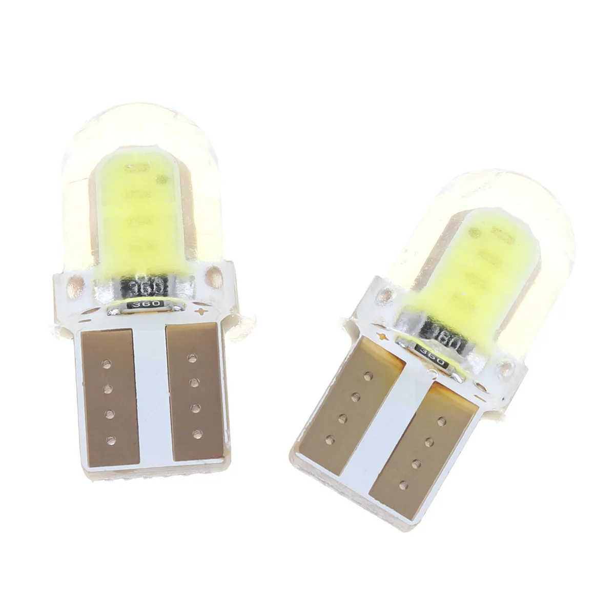 10 шт./лот T10 W5W COB 8 SMD светодиодная Автомобильная лампочка Canbus кремнезема яркая