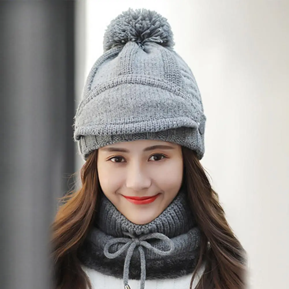 4 шт./компл. для женщин зимой толстые вязаные шапки бини письма шляпа шарф уход за