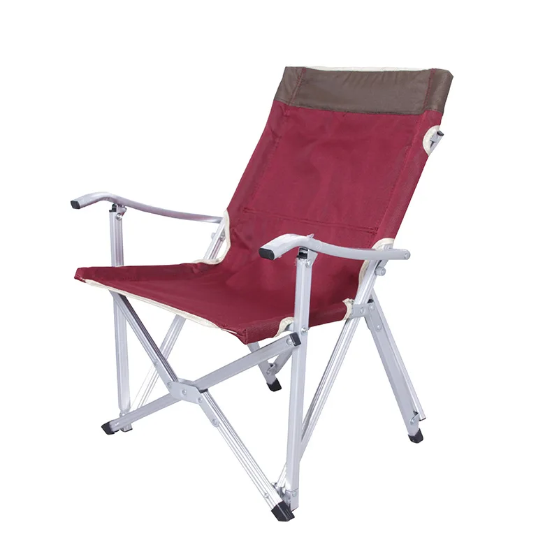 구매 Xiaochuan-알루미늄 비치 접이식 의자, 휴대용 옥스포드 천 등받이 야외 접이식 의자, 레저 캠핑 의자