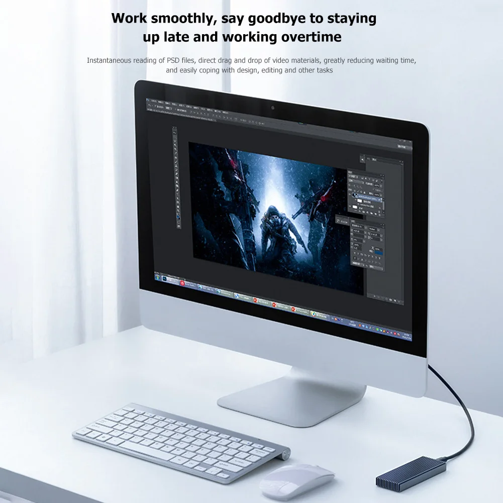 ORICO USB 3.2 Type-C Mobile SSD External Case 20Gbps High Speed M.2 NVMe M Key B+M Key Solid State Drive Enclosure Case Dropship