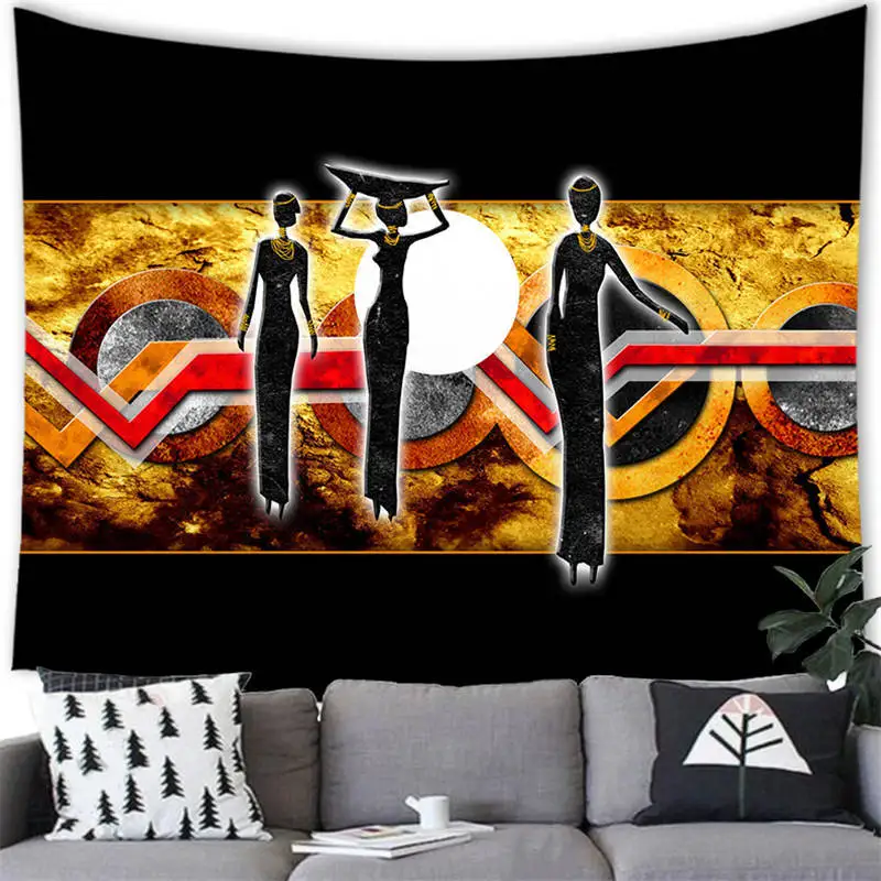 

Abstract Pattern Polyester Tapestry 150*130cm Exotic Elegant Woman Wall Hanging Tapestries Fashion Home Living Room Decor T0023