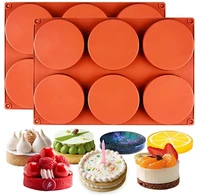 cylinder baking 3d mould silicone molds for muffin cupake dessert round molds pastry chocolate soap 6 cavity bakeware