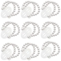 16pcs elastic pearl wrist bands corsage accessories wedding wrist diy artificial flowers decor for wedding beach party