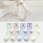 Новинка, женские летние носки в Корейском стиле средней длины, носки для девочек, забавные носки с изображением овощей, грибов, томатов, кукурузы, баклажанов, Прямая поставка