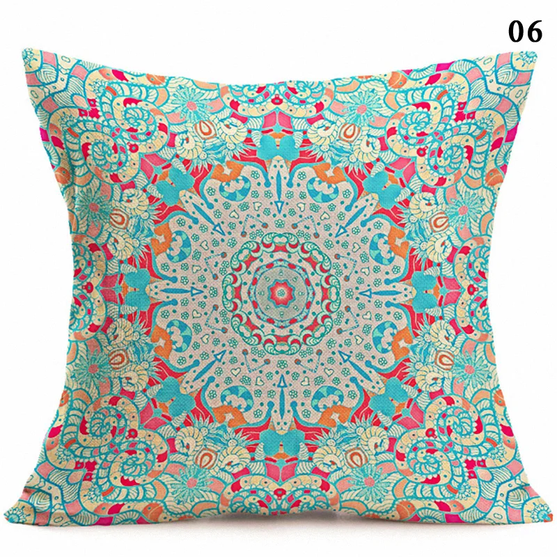 M Винтаж геометрический орнамент белье номер хлопок Подушка Чехол для подушки