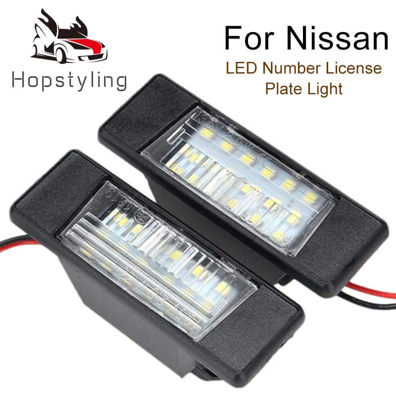 

2Pcs Error Free Xenon White LED License Plate lights For Nissan Teana X-Trail T30 T31 Juke F15 Nismo March Versa Note Armada