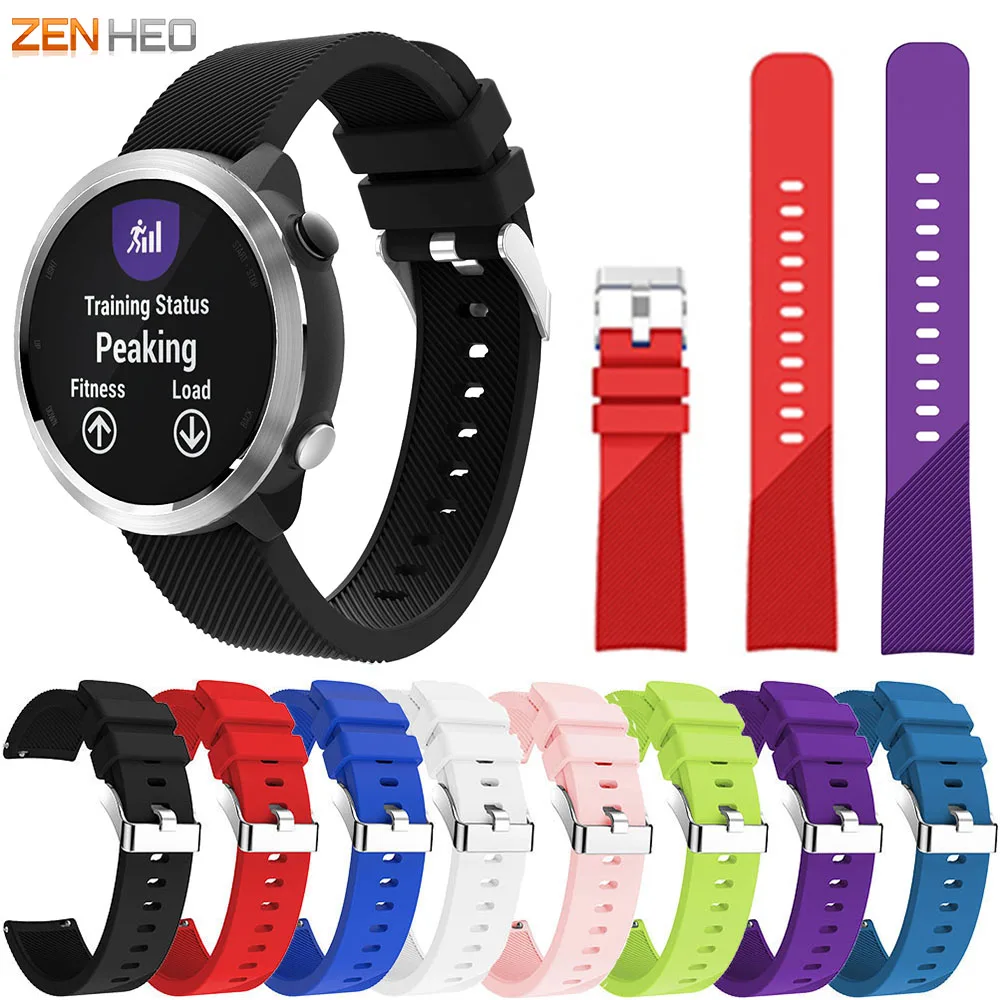 Силиконовый ремешок 20 мм для Forerunner Garmin 645 245 Смарт-часы с заменой ремешка наручных
