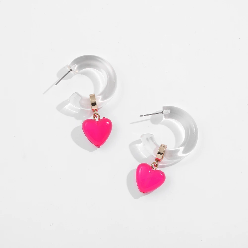 Прозрачные Акриловые серьги-кольца из чистого уксусного волокна дизайнерские