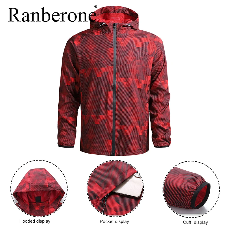 Ranberone 2021 Spring And Autumn New Hooded Jacket Men's Camouflage Sunscreen Clothing Men And Women's Tracksuit Sportswear