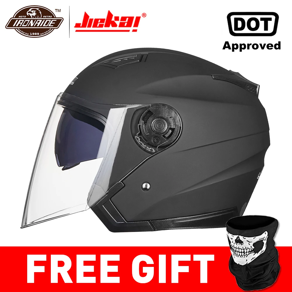 JIEKAI мотоциклетный шлем с открытым лицом Capacete мотоциклетный шлем Motocicleta Cascos Para мото гоночные мотоциклетные винтажные шлемы