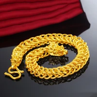 hoyon 24k gold color bracelet for men jewelry fine pulseira feminina argent 925 bijoux bijoux femme bizuteria wedding gift