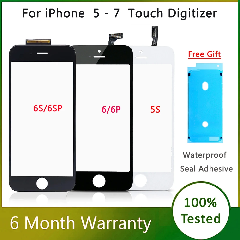 Передний сенсорный дигитайзер для iPhone 5C 5S 6Plus 6S Plus 7Plus стеклянная пластина 6
