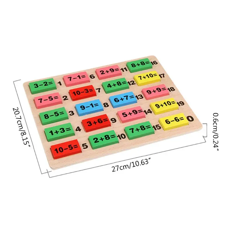 

1 Set Wooden Math Toys Early Learning Education for Children Domino 3-4-5-6-7 Years Old Counts Game Kids Funny Gifts Wholesale