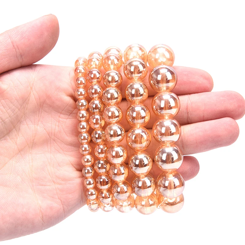 

Natural Baltic Amber With Plant Fossils Round Beads Bracelets 6mm-14mm