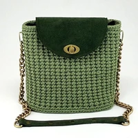 3 colors pu leather bag making parts bottom flip cover adjustable straps diy handmade twist lock buckle knitting set