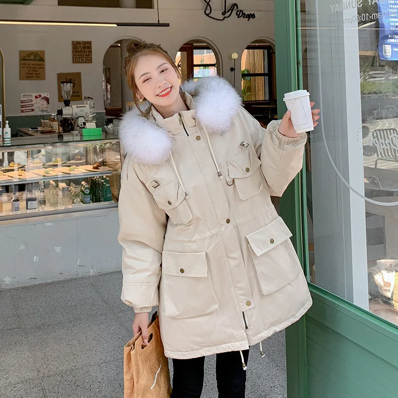 

Женская Базовая куртка, зимняя повседневная элегантная парка, длинная плотная офисная куртка