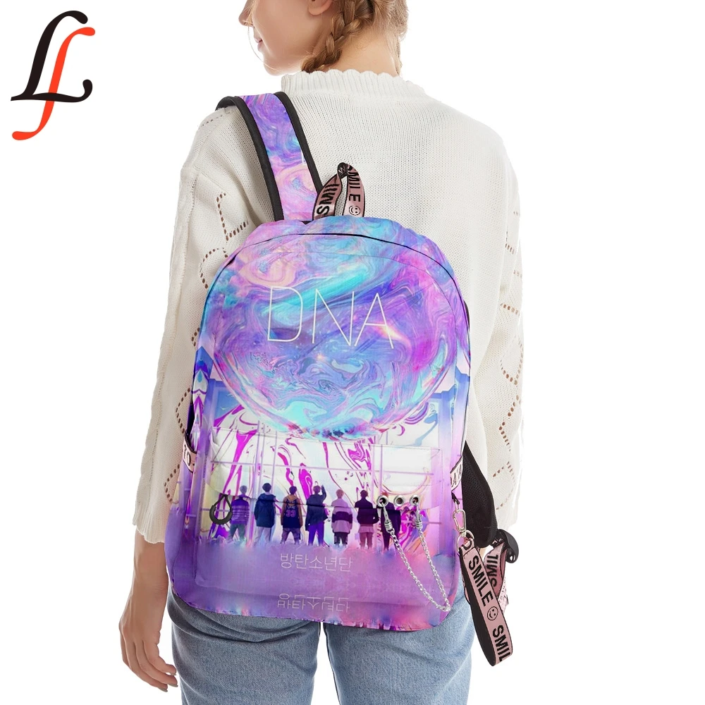 

Straykids Backpack Stray Kids Hand-carry Shoulder Bag DNA Harajuku 3D Printing K Pop Fashion N15