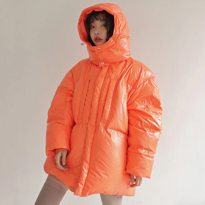 Женские зимние пальто 2020 однотонные парки большого размера плотное теплое