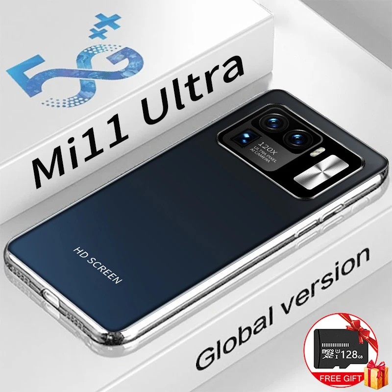 

Mi11 Ultra смартфон с 5,5-дюймовым дисплеем, десятиядерным процессором MTK6889, ОЗУ 16 ГБ, ПЗУ 7,3 ГБ, Android 512, 6800 мАч