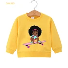 Милая Одежда для девочек с принтом маленькой меланина для игр, скейтборда, джемпер, зимние Бархатные толстовки, спортивная одежда для студентов и подростков