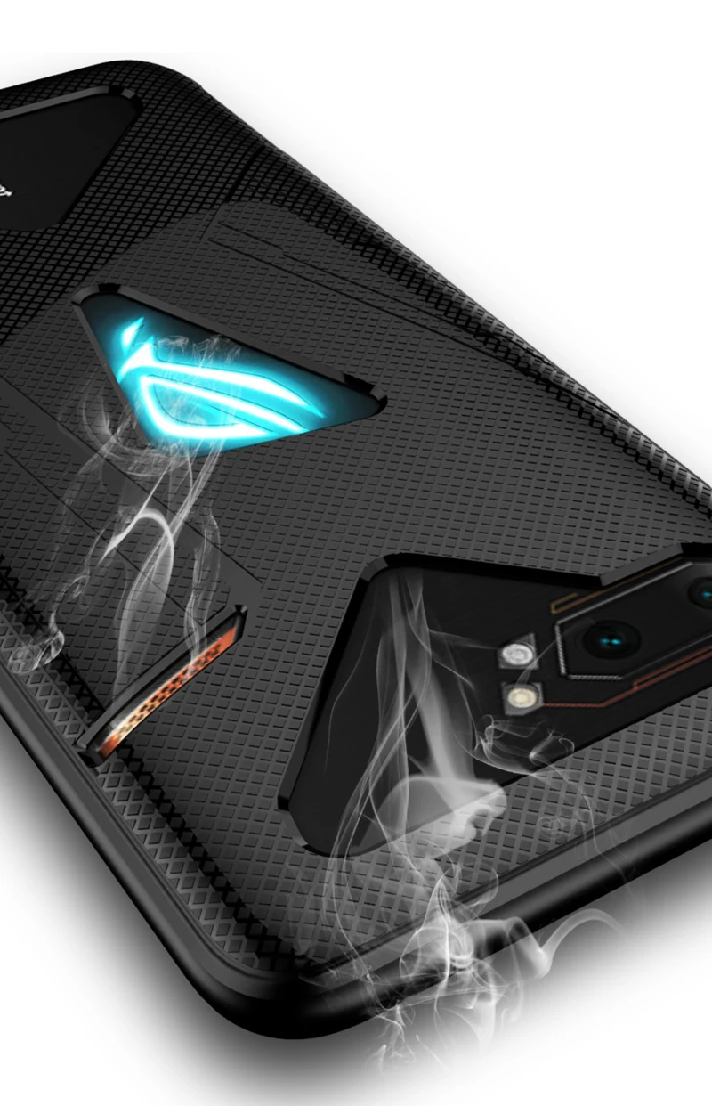 Case for ASUS Rog Phone 2 All Inclusive Soft Shockproof Cross Design Heat Dissipation Cover bag shell |