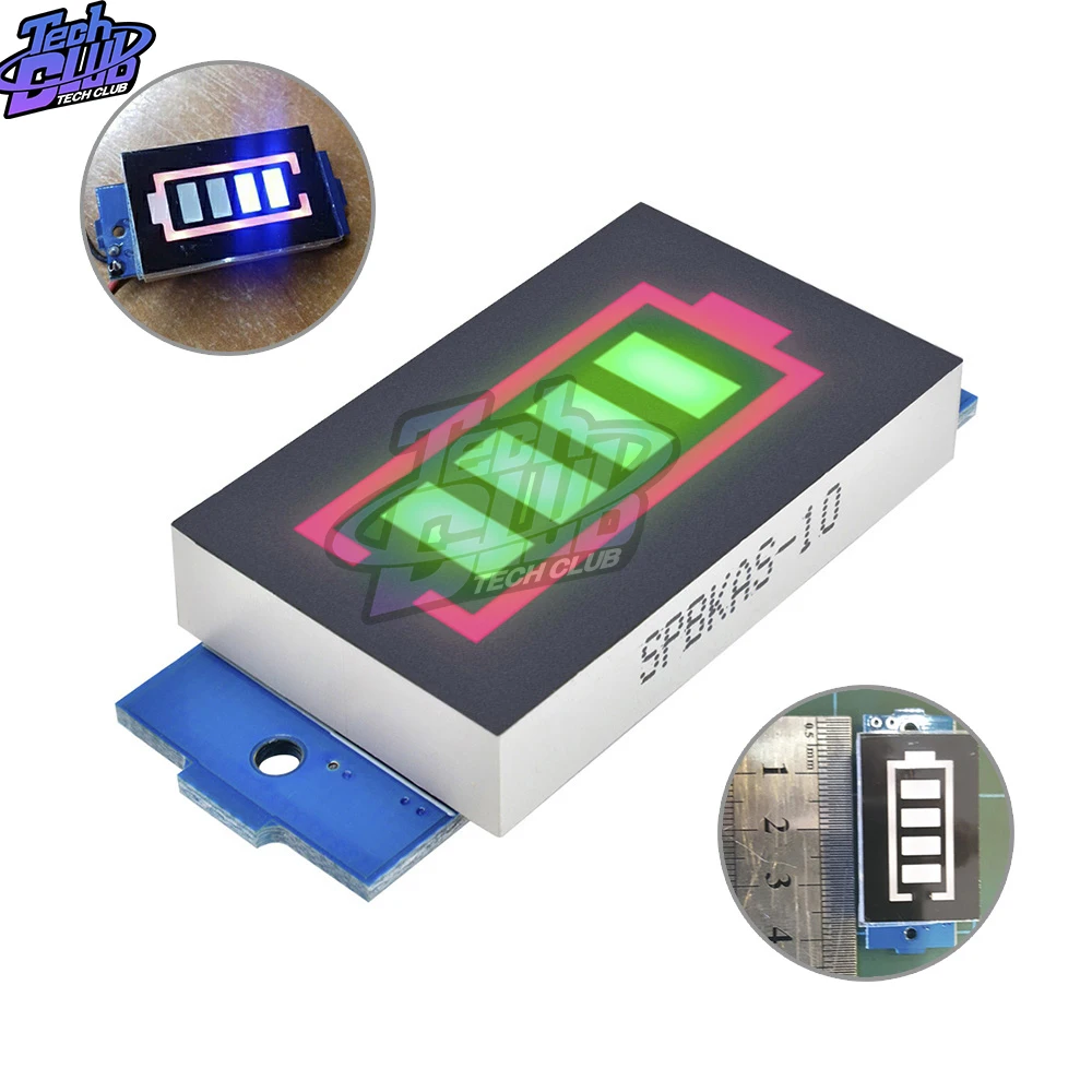 Модуль индикатора емкости литиевой батареи 2S 3S 6S одиночный 3 7 В синий дисплей 4 2 в