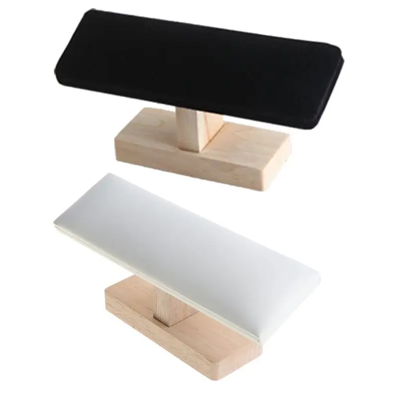

2021 New Wood T-Bar Bracelet Chain Watch Stand Jewelry Display Rack Bangle Storage Shelf