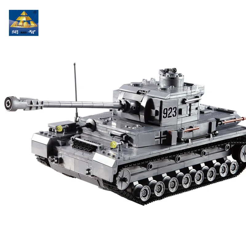 

KAZI Large IV Tank 1193pcs Building Blocks Military Army Model Set Educational Toys For Children Compatible