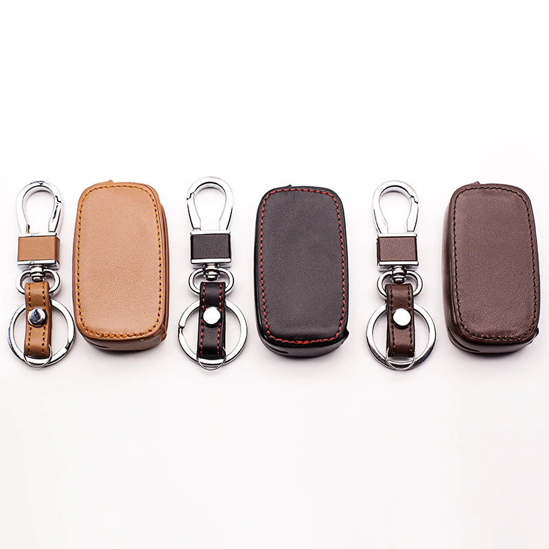 

Car leather leather case high quality leather car key cover 3 button folding button for Audi A2 A3 A4 A6 TT key cover Key cases