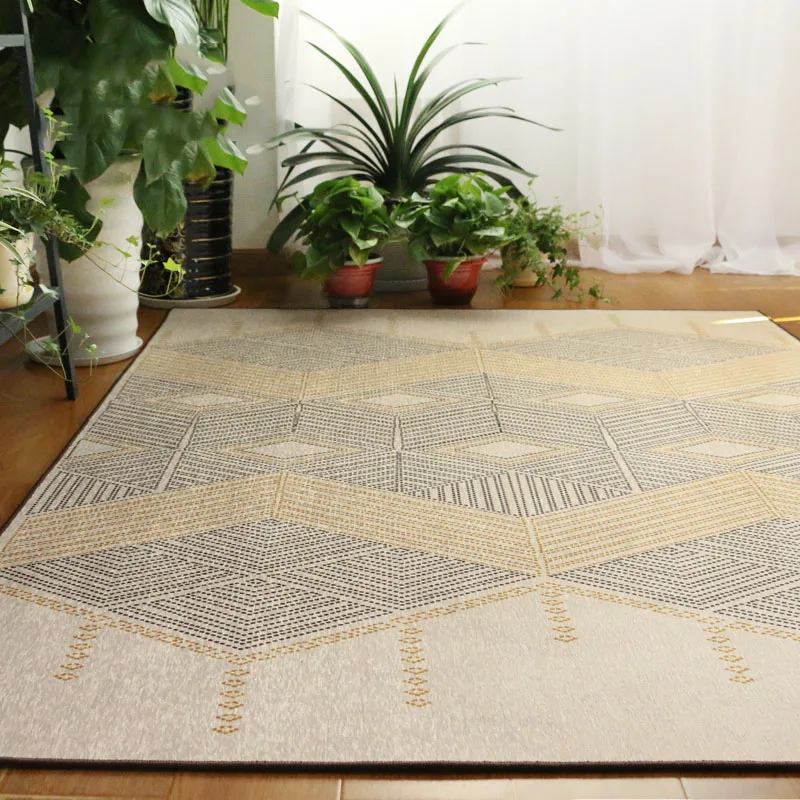 

Chenille Carpet For Living Room Concise Style Home Bedroom Rug Decorative Sofa Coffee Floor Table Mat Tatami Blanket Bedside