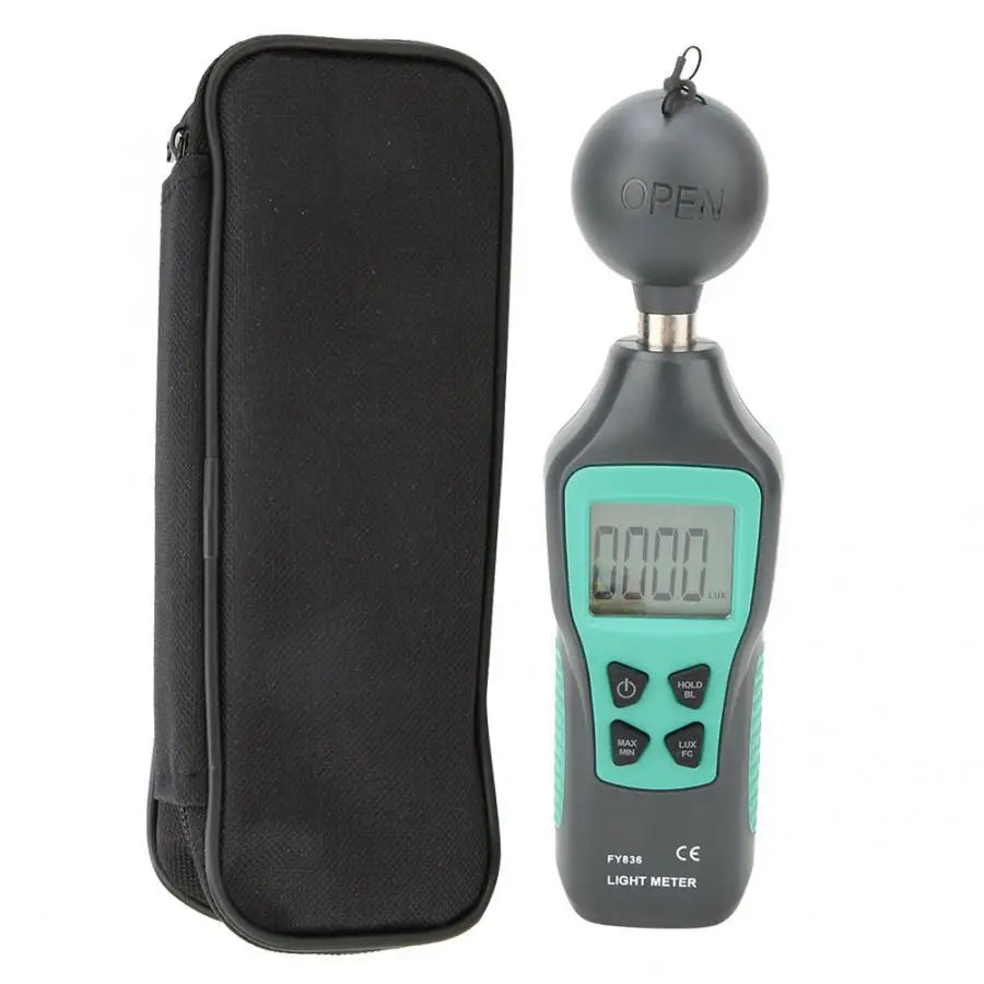Компактный Цифровой Люксметр 0-200000 Люкс Высокоточный ЖК-дисплей портативный