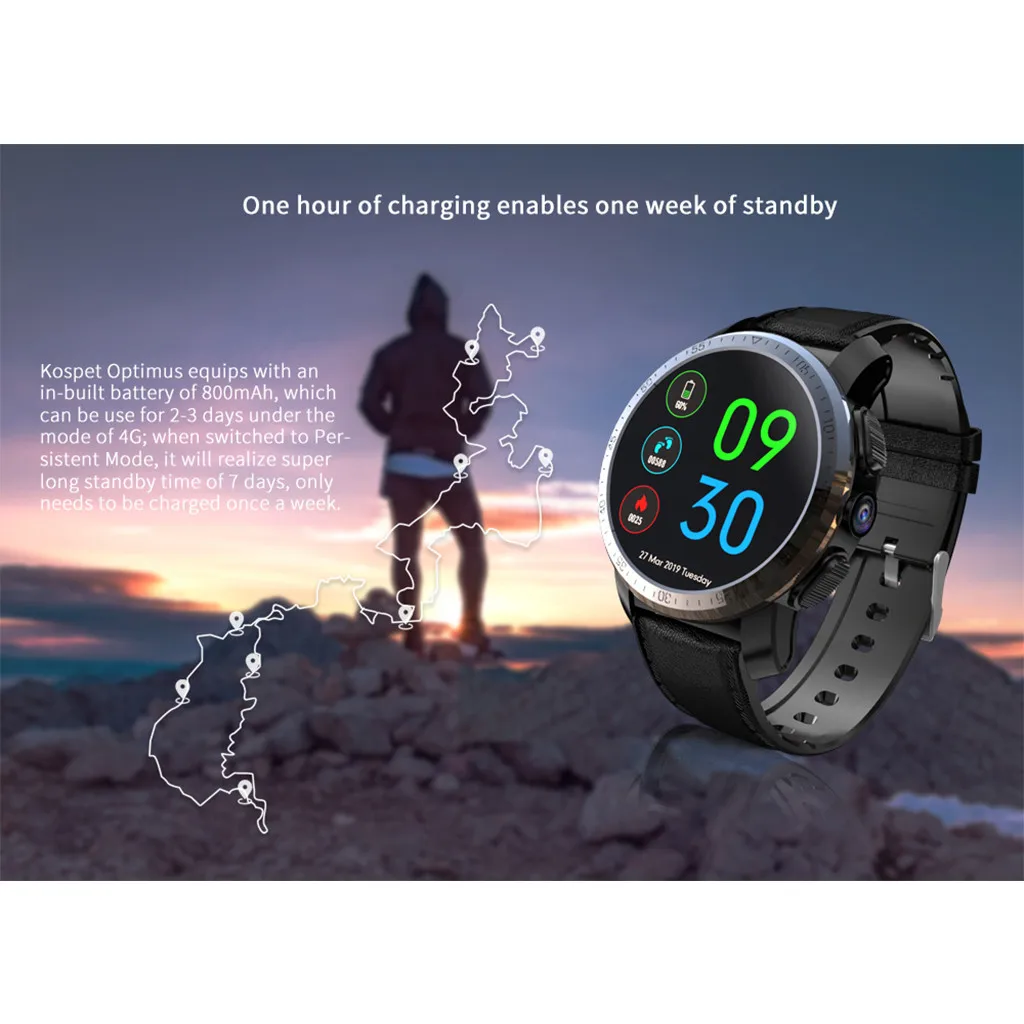 KOSPET Optimus Pro, 3 ГБ, 32 ГБ, AMOLED, 4G, двойной чип, 800 МП, мАч, Смарт-часы, телефон для Iphone, для Xiaomi, для мужчин, для спорта#20