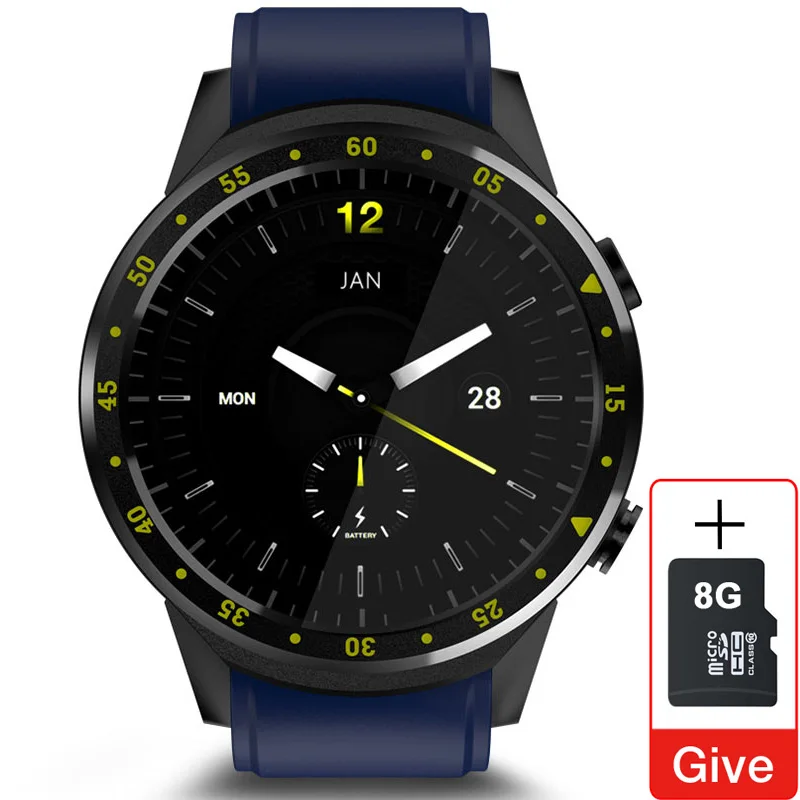 Blue add 8G Gps Смарт часы для мужчин с sim-картой камера F1 смарт часы Датчик сердечного ритма спортивный телефон подключены Часы android iOS часы - Цвет: Blue add 8G