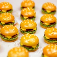 10pcs mini simulation food hamburger kitchen toys pretend play diy ornament slime supplies phone decoration charms accessories