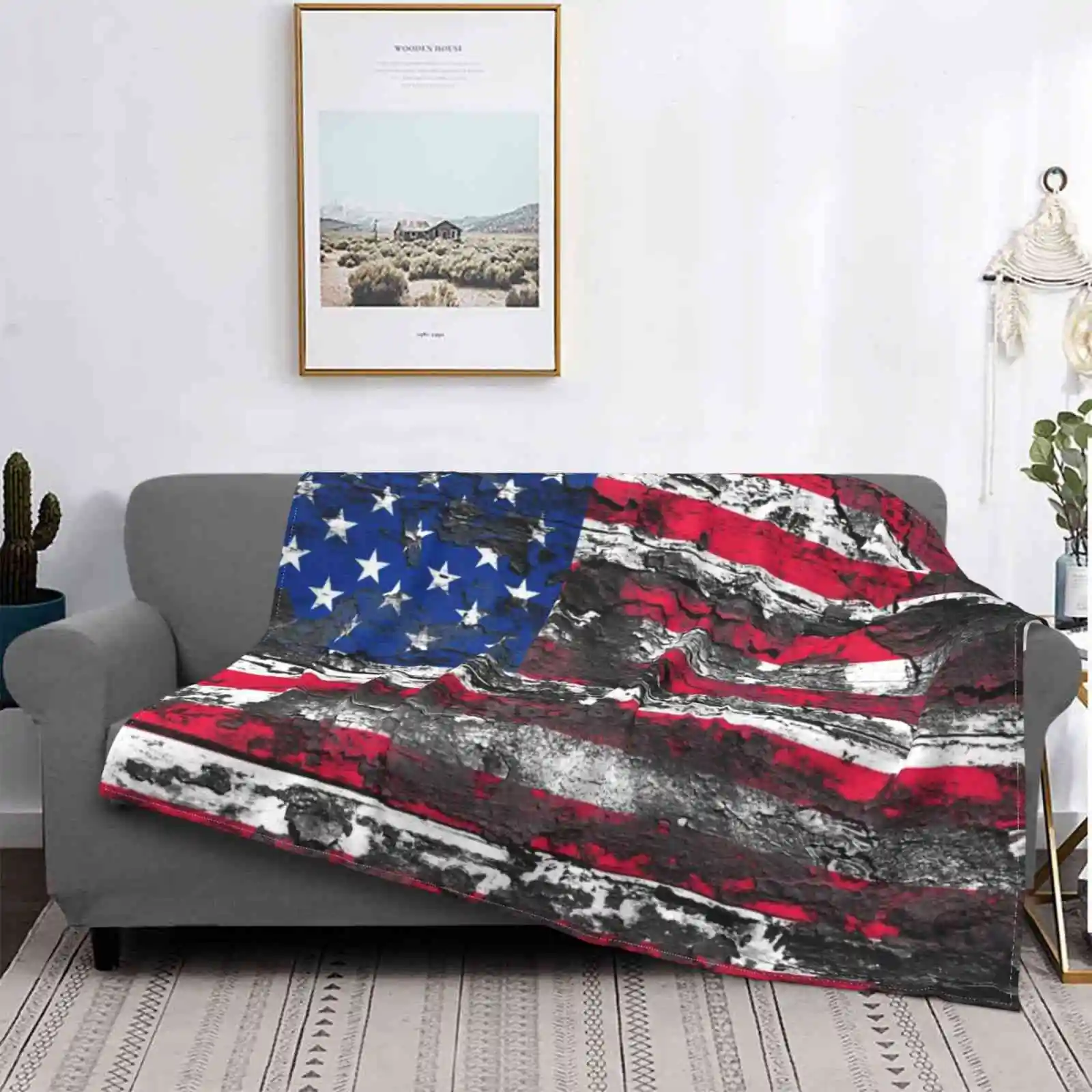 Обои с американским флагом Новое поступление модное удобное теплое фланелевое