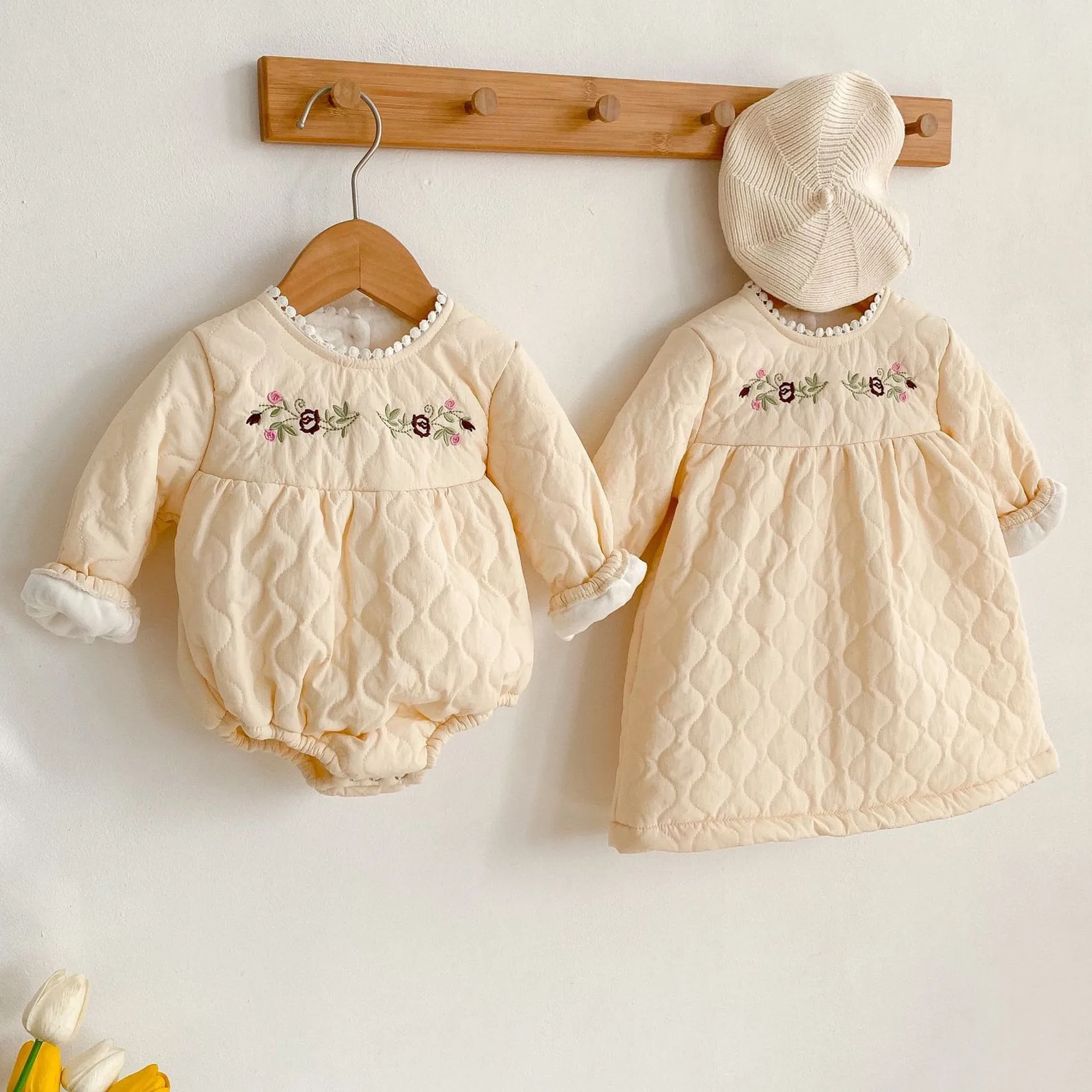 

Утепленные Теплые Комбинезоны для младенцев, детская одежда в Корейском стиле, зимние комбинезоны для новорожденных девочек с хлопковой по...