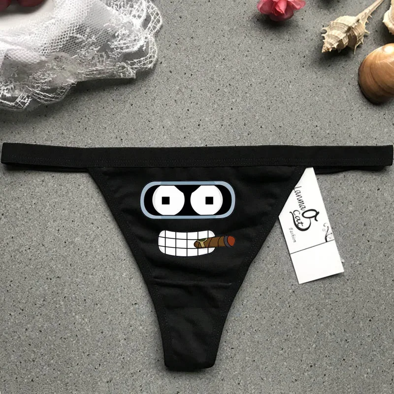 Соблазнительное черное нижнее белье Thogns для женщин хлопковые G-стринги с горячим