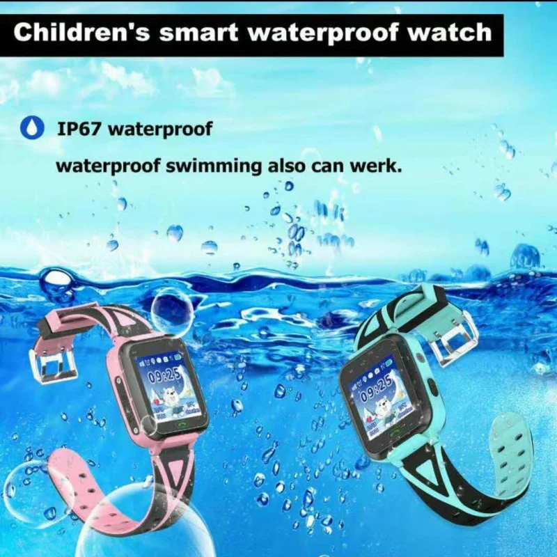 

Kids GPS tracker watch IP67 Waterproof SOS GPS Wifi LBS Location flashlight camera 1.44" Children tracking smart clock T16 1pcs