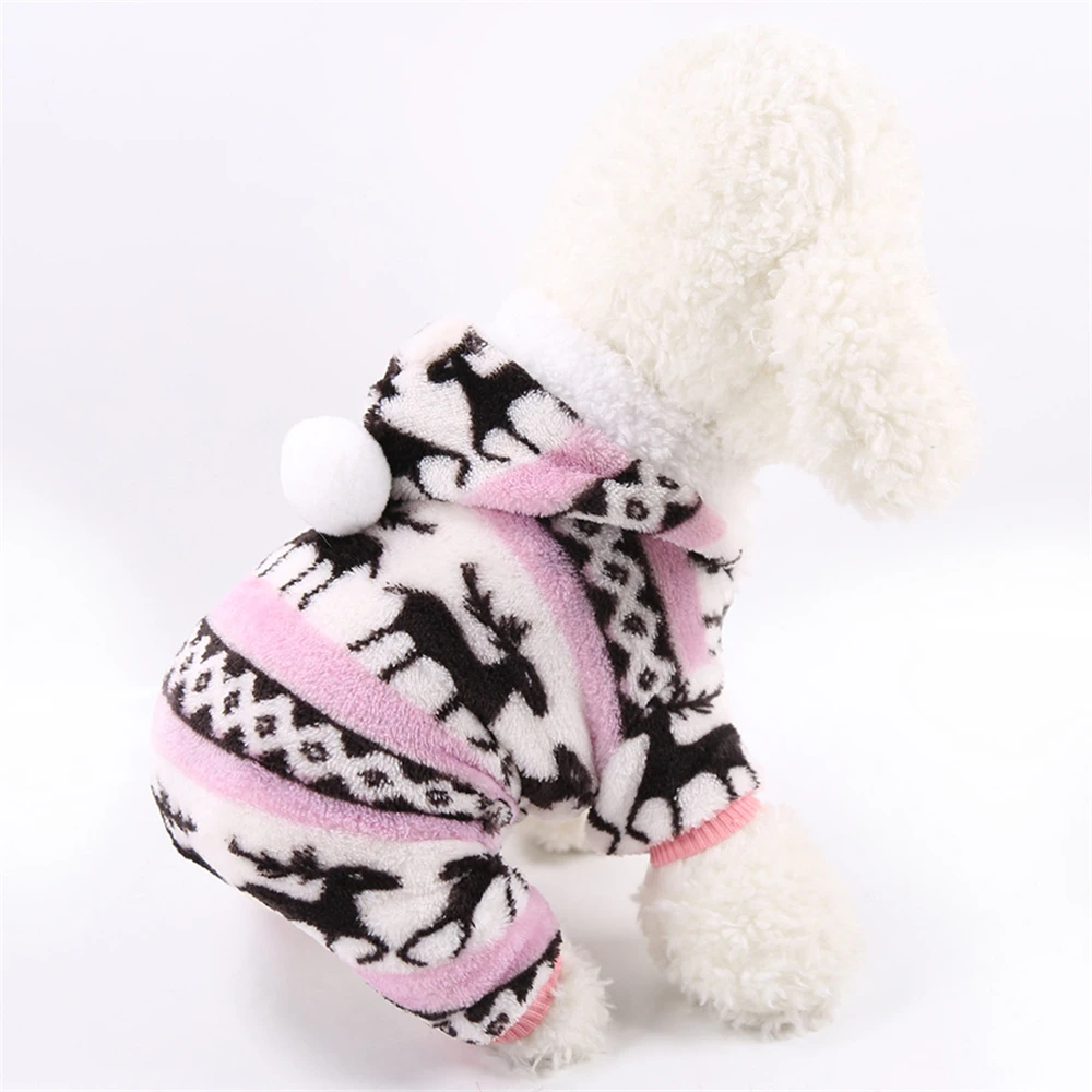 Милая Одежда для кошек Двухслойное теплое хлопковое пальто щенков одежда