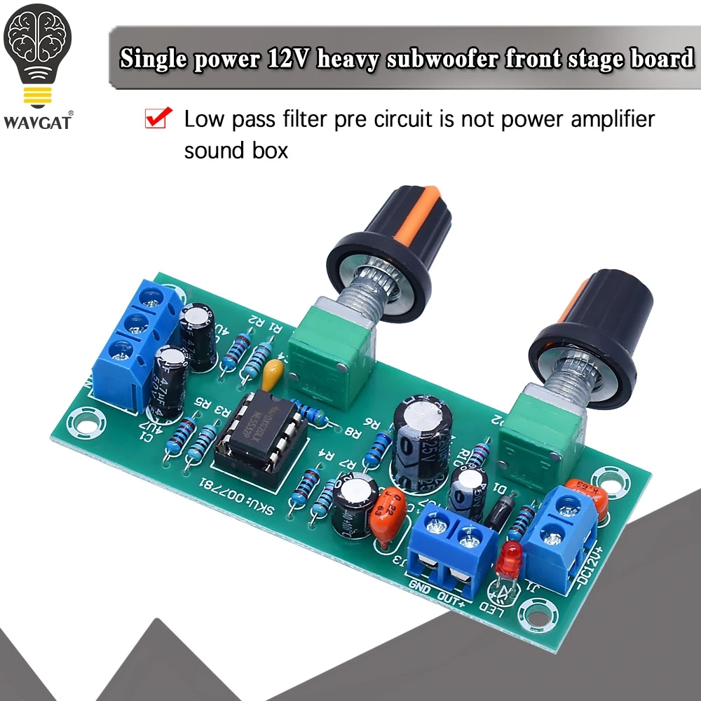 NE5532 DC 10-24V тяжелый сабвуфер Передняя ступенчатая плата HIFI фильтр нижних частот