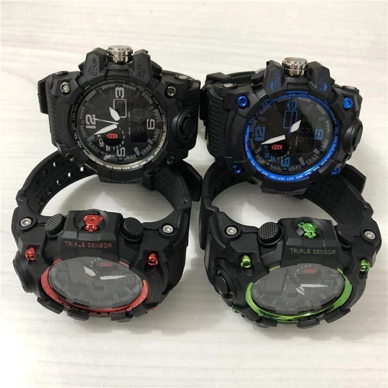 

Men's Watches Digital LED Watch Sport Men Outdoor Electronic Watches Shock Dual Display Analog Best Gifts for Men