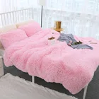 Толстое длинное плюшевое одеяло, лохматый пушистый мех, одеяло из искусственного меха для кровати, осенне-зимний мягкий теплый плед для дивана, Комплект постельного белья 3 размера