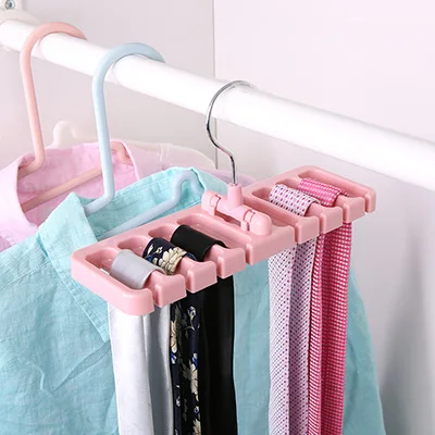 Multi-function Tie Belt Storage Rack Plastic Cabinet Scarf Coat Hangers for Clothes Space Saving Hanger Closet Organizer | Дом и сад