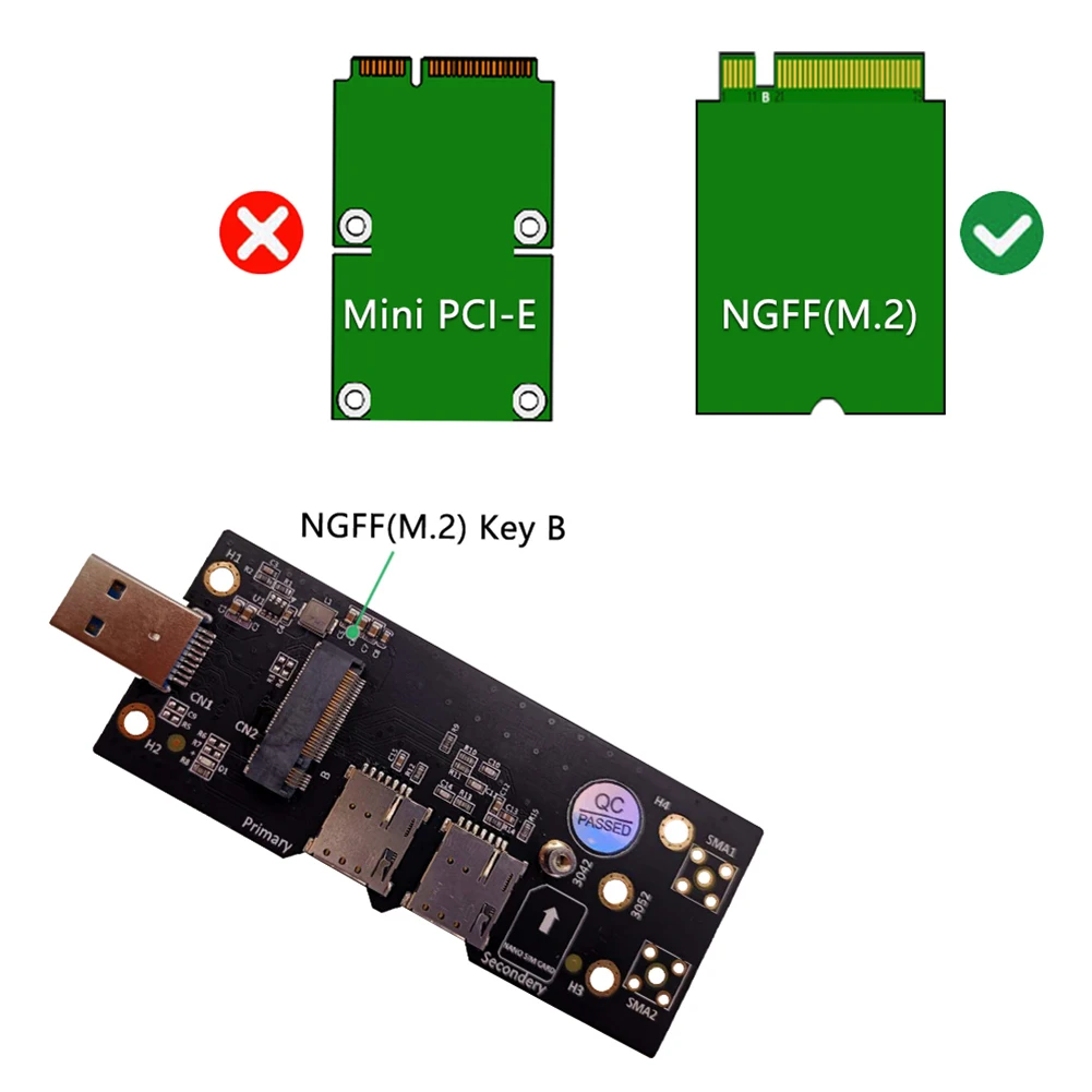 Адаптер NGFF M2 к USB 3 0 конвертер с двумя слотами для sim-карт 3G/4G/5G | Компьютеры и офис