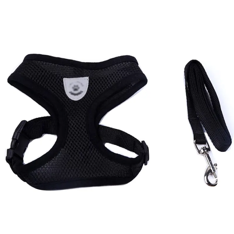 Сетчатая шлейка для маленьких собак комплект с поводком жилетка кошек ошейник