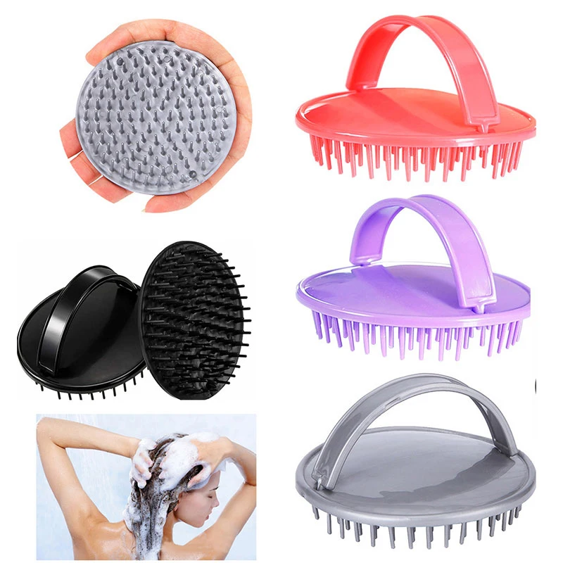 Мягкая силиконовая расческа для мытья волос средство массажа кожи головы |