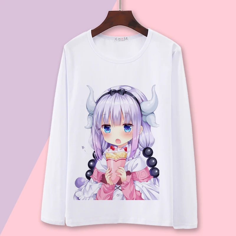 Футболка для косплея по мотивам м/ф горничная дракона Кобаяси Аниме Топ с длинным