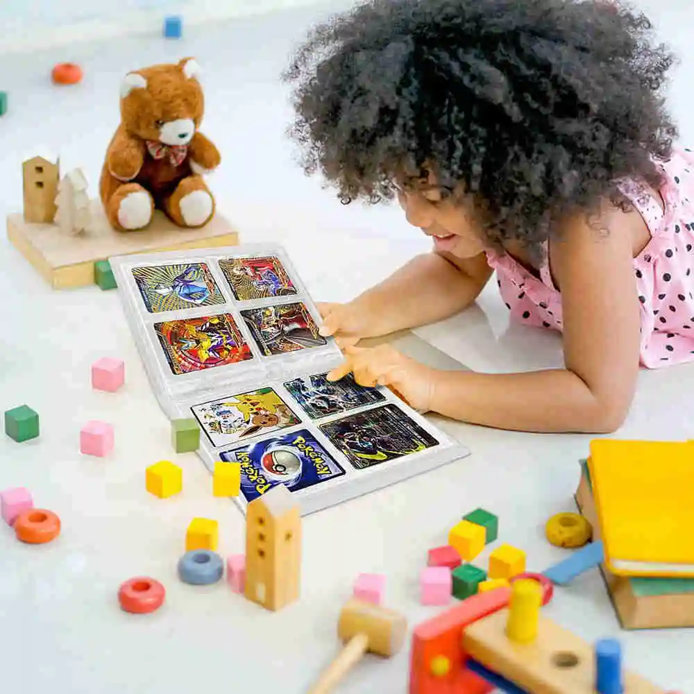 

240PCS 4 Pocket Pokemon Album Cards 4 Pocket Game Card Book VMAX EX Cartoon Anime Map Folder Collectors Cool Boy Kids Toys Gift