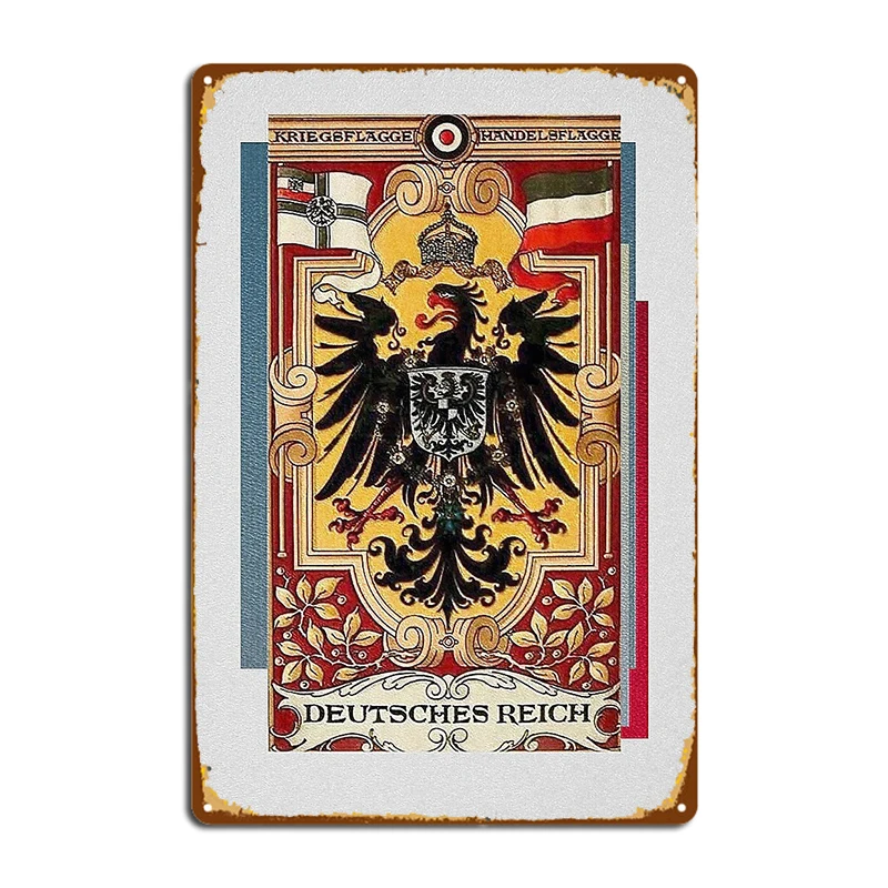 

Kaiserzeit...German Flags And Eagle Metal Signs pub Club Bar Designing Plates Tin sign Posters