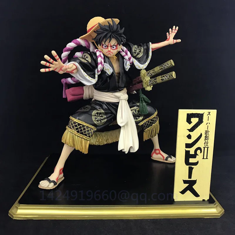 

Аниме GK статуя Слитная Кабуки обезьянка D Луффи кимоно соломенная шляпа Пираты ПВХ творческая экшн Коллекционная модель R496